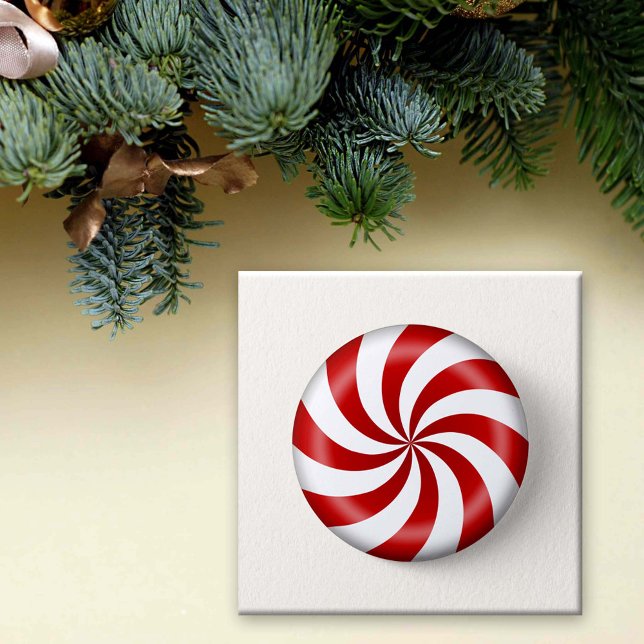 Peppermint Candy Ceramic Tile (A peppermint candy ceramic tile marks the spot for holiday fun. )