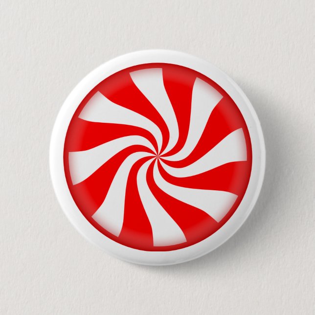 Peppermint Candy Christmas Button (Front)