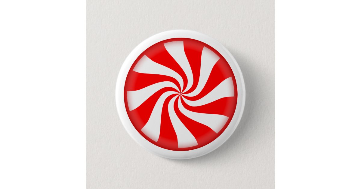 Peppermint Candy Christmas Button Zazzle