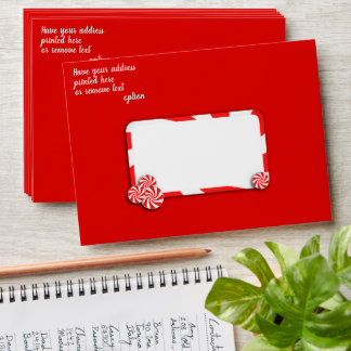Peppermint Candy Christmas Envelope