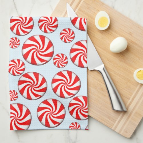 Peppermint Candy Christmas Kitchen Towel