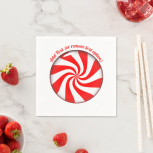 Peppermint Candy Christmas Napkins