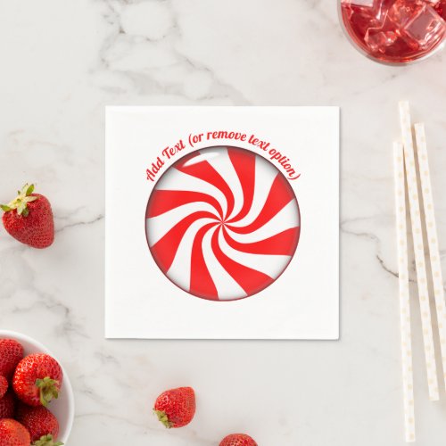 Peppermint Candy Christmas  Napkins