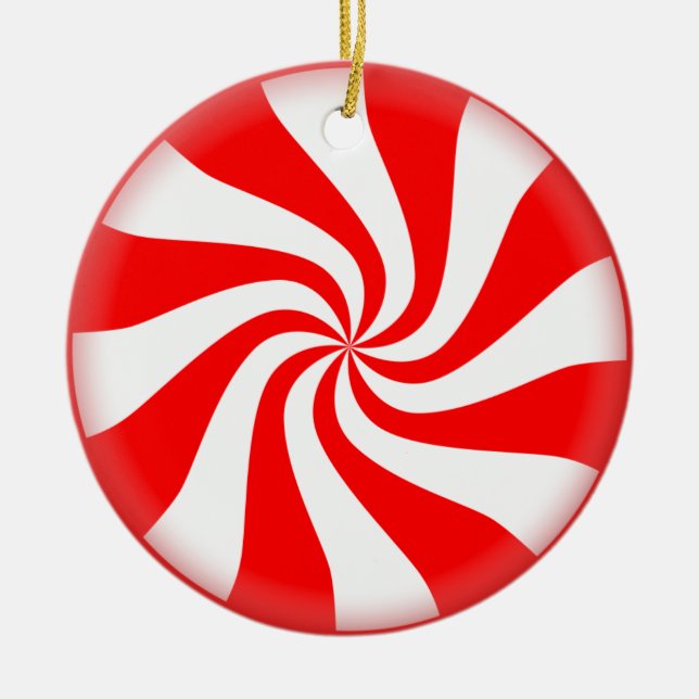 Peppermint Candy Christmas Ornament (Front)