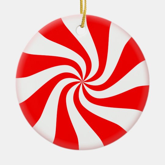 Peppermint Candy Christmas Tree Ornament | Zazzle.com