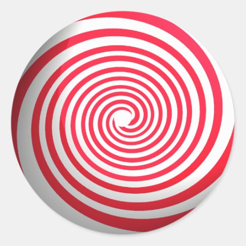 Peppermint Candy Classic Round Sticker