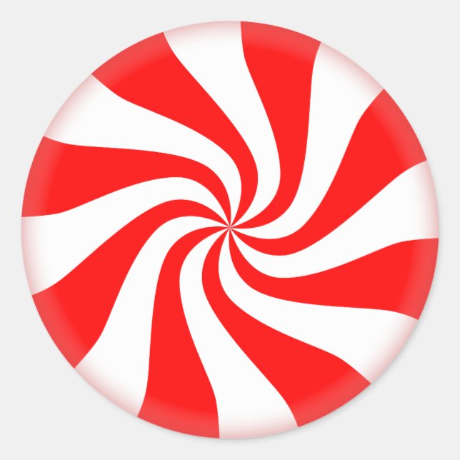 Peppermint Candy Classic Round Sticker (Front)
