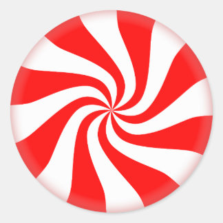 Peppermint Candy Classic Round Sticker