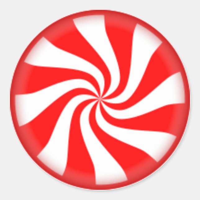 Peppermint Candy Classic Round Sticker (Front)
