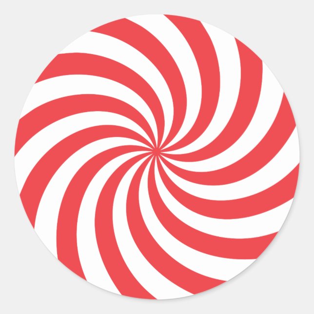 Peppermint Candy Classic Round Sticker (Front)
