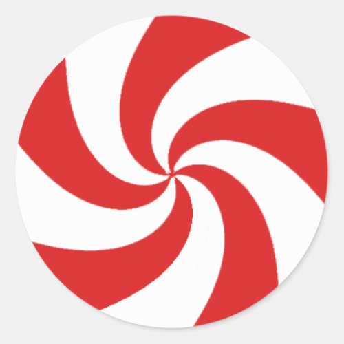 Peppermint Candy Classic Round Sticker