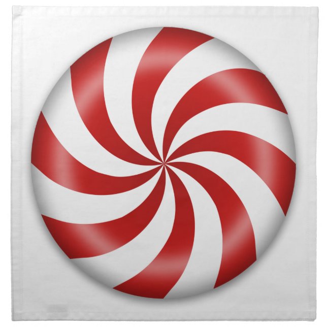 Peppermint Candy Cloth Napkin (Front)