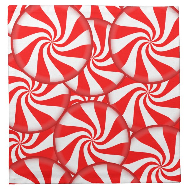 Peppermint Candy Cloth Napkin (Front)