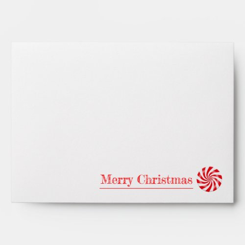 Peppermint Candy Design Merry Christmas Envelope