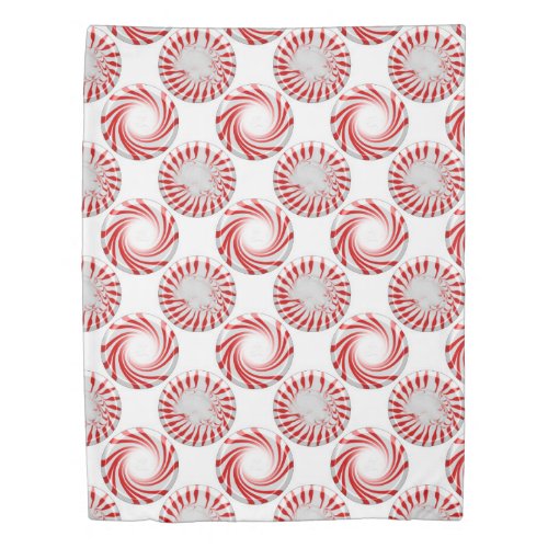 Peppermint Candy Dots Duvet Cover