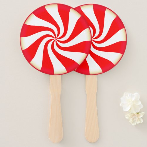 Peppermint Candy Hand Fan