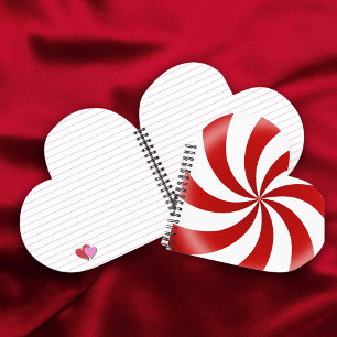 Peppermint Candy Heart Journal