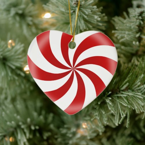 Peppermint Candy Heart Ornament