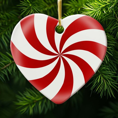 Peppermint Candy Heart Ornament