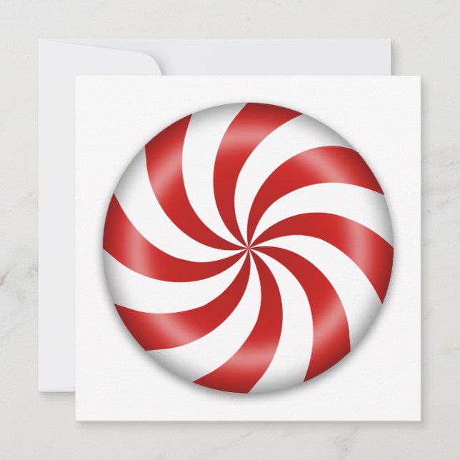 Peppermint Candy Holiday Card (Front)