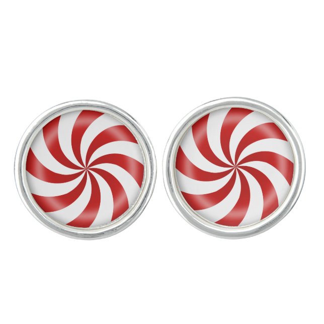 Peppermint Candy Jewelry Cufflinks (Front)