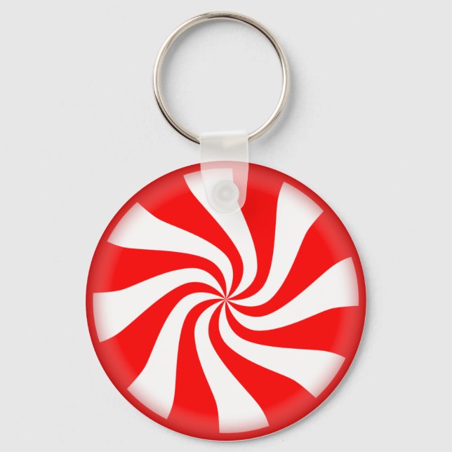 Peppermint Candy Keychain (Front)