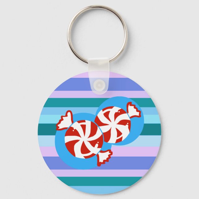 Peppermint Candy Keychain (Front)