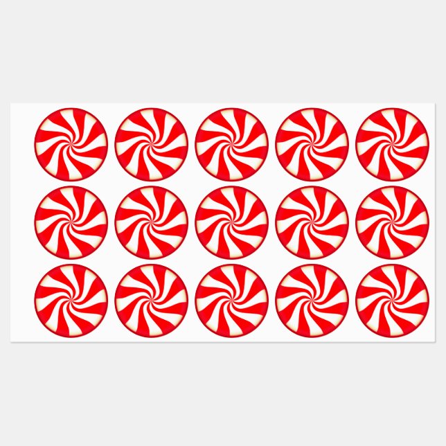 Peppermint Candy Labels (Sheet)