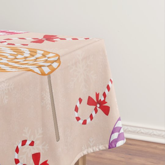 Peppermint Candy Mints Christmas Candy Canes Tablecloth