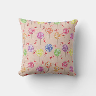 Peppermint Candy Mints Christmas,candy canes Throw Pillow
