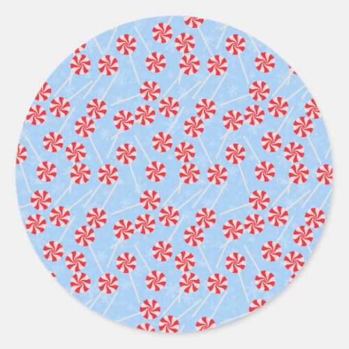 Peppermint Candy Mints Christmas Classic Round Sticker