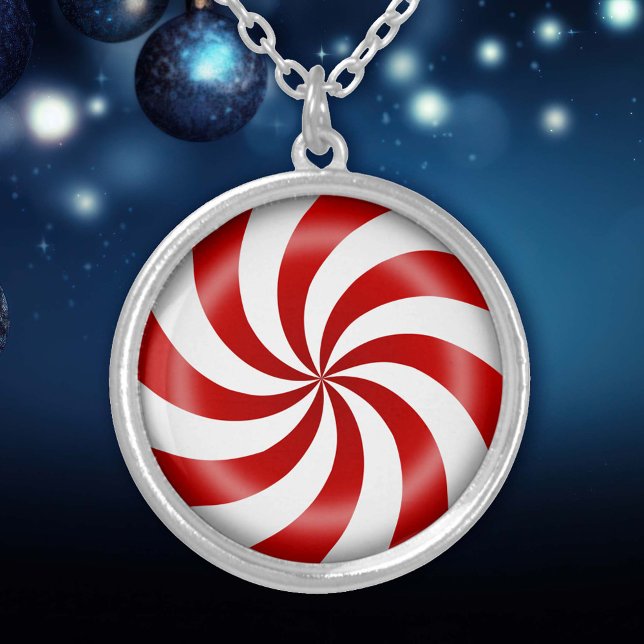 Peppermint Candy Necklace (A silver Peppermint Candy necklace is perfect for that special sweet person. )