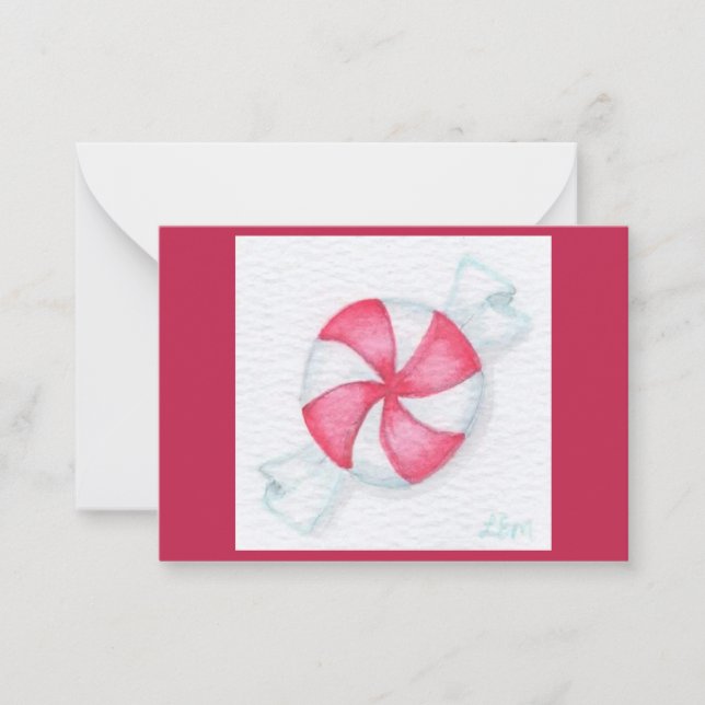 Peppermint Candy Note Card (Front)