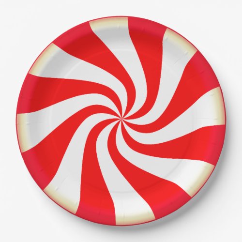 Peppermint Candy Paper Plates