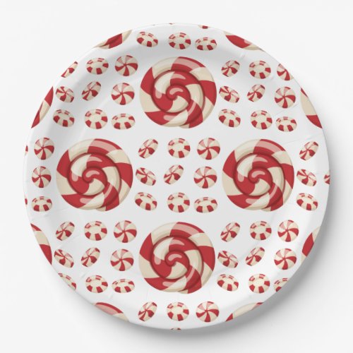 Peppermint Candy  Paper Plates