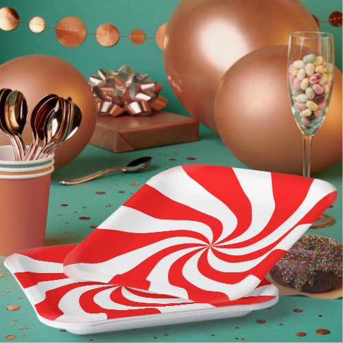 Peppermint Candy  Paper Plates