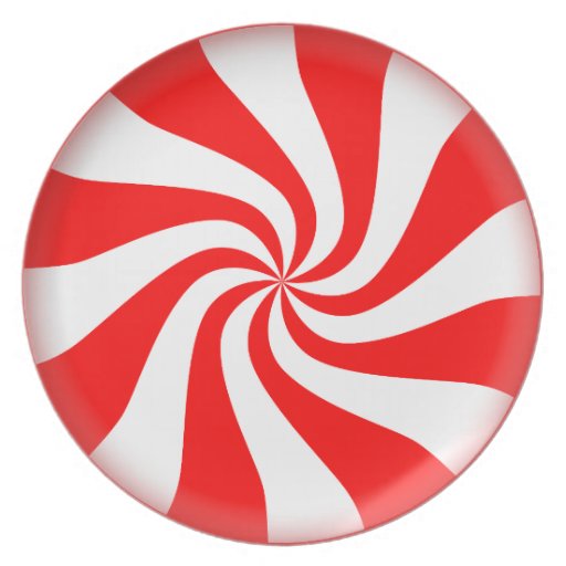 Peppermint Candy Party Plate