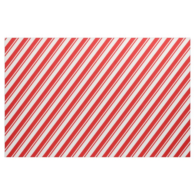 Peppermint Candy Red White Stripe Fabric (Fat Quarter)