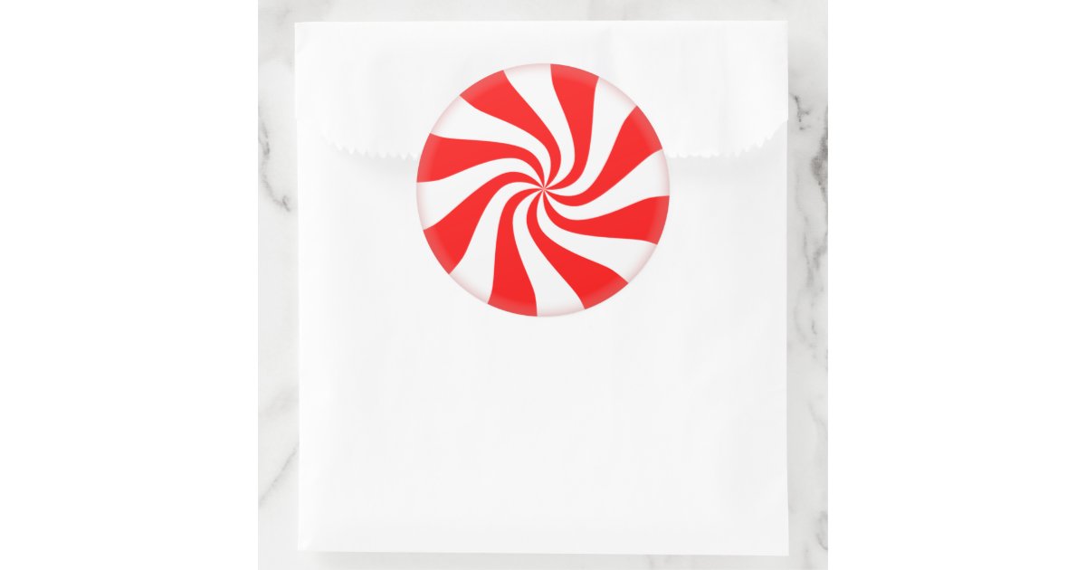 Peppermint Candy Stickers | Zazzle