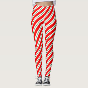 Peppermint Candy Stripe Holiday Leggings