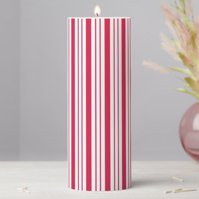 Peppermint Candy Stripes Christmas Candle  (In Situ)