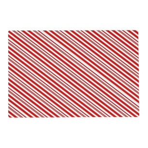 Peppermint candy stripes Laminated Placemat