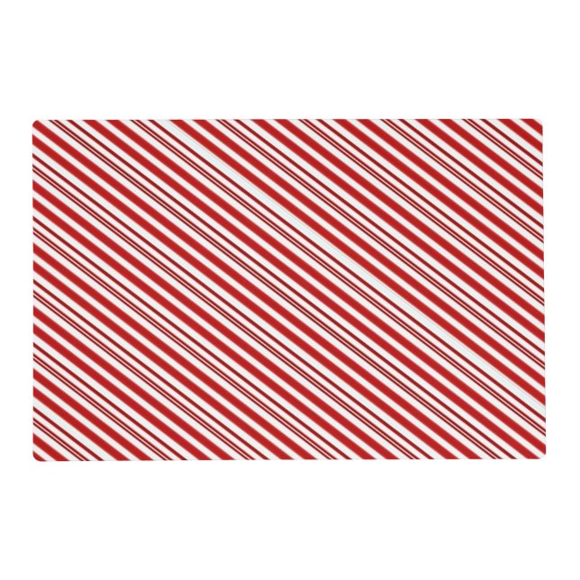 Peppermint candy stripes Laminated Placemat (Front)