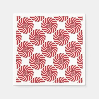 Peppermint Candy Swirl Paper Napkins by christmasgiftshop at Zazzle