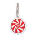 Peppermint Candy Swirl Pet Name Tag at Zazzle