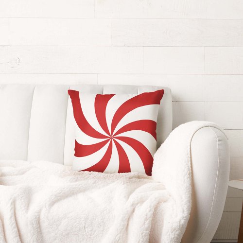 Peppermint Candy Swirl Pillow