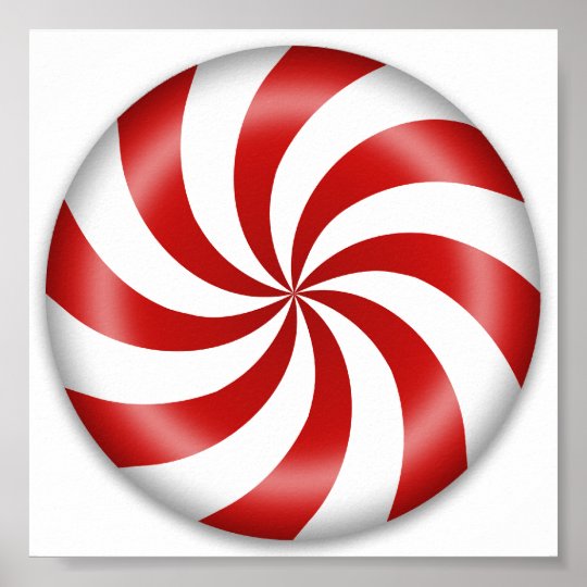 Peppermint Candy Swirl Poster | Zazzle.com