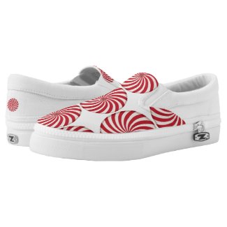 Peppermint Candy Swirl Printed Shoes