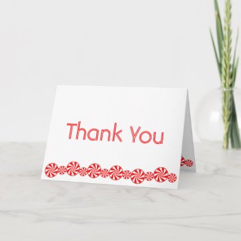 Peppermint Candy Thank You (with Message) by ArtByApril at Zazzle