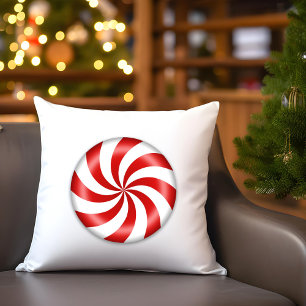 Peppermint Candy Throw Pillow